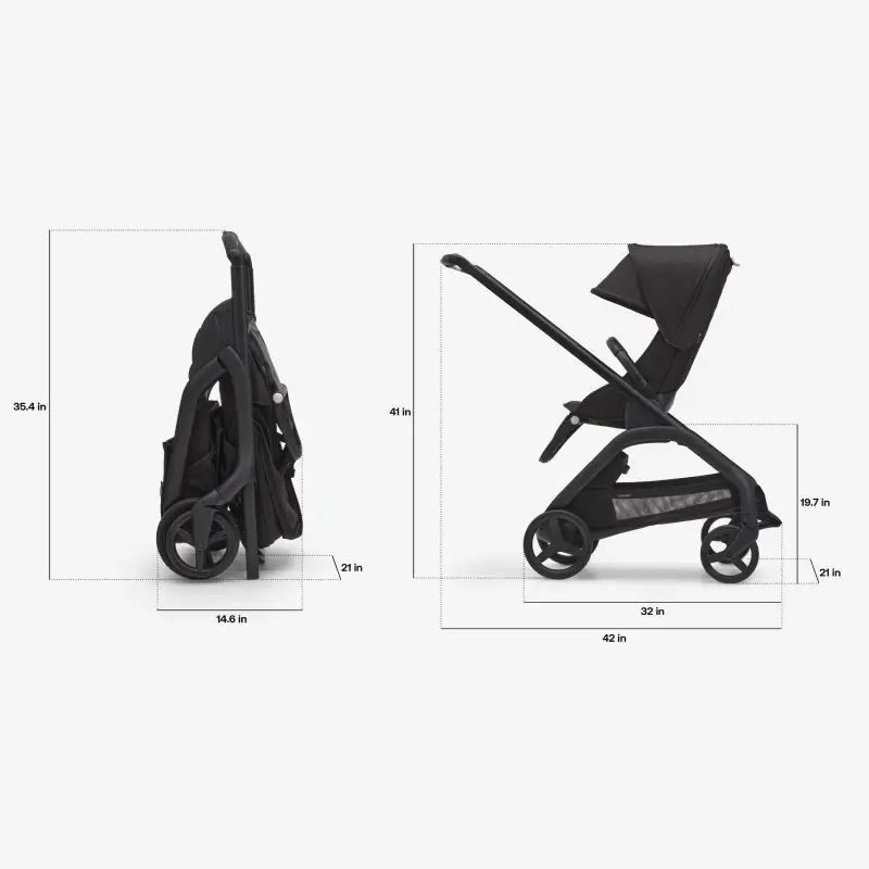 Bugaboo Dragonfly measurements & unfolded